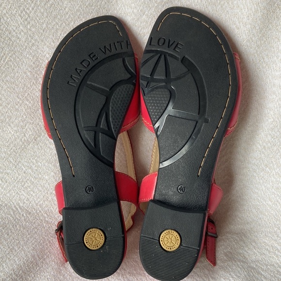 Bussola pink & tan flower design leather sandals Size 40 (US 8.5-9) - Picture 5 of 8